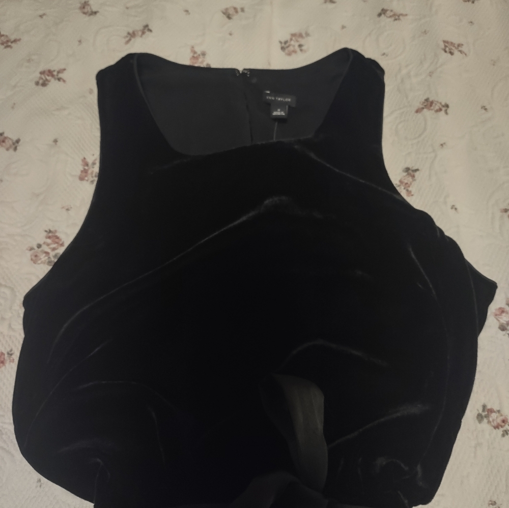 Ann Taylor Elegant Black Velvet Jumpsuit - Picture 2 of 10